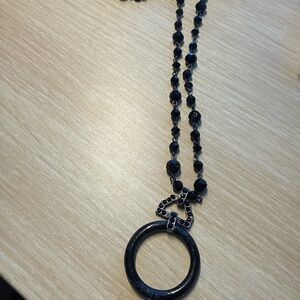 Elegant Black Beaded Necklace